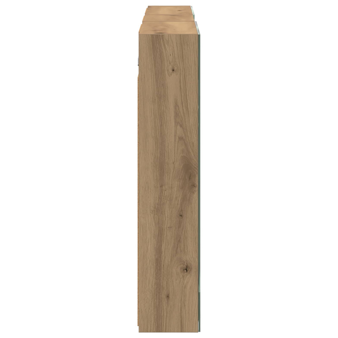 Badeværelsesskabsæt 3 pcs 130 x 14,5 x 70 cm Konstrueret træ