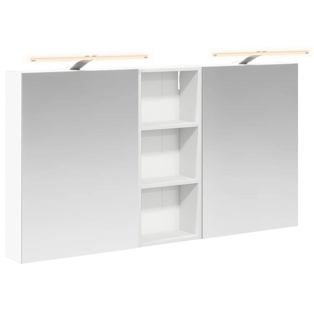 Badeværelsesskabsæt 3 pcs 130 x 14,5 x 70 cm Konstrueret træ