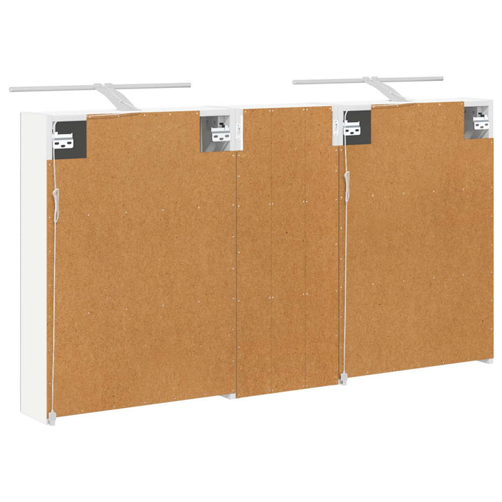 Badeværelsesskabsæt 3 pcs 130 x 14,5 x 70 cm Konstrueret træ