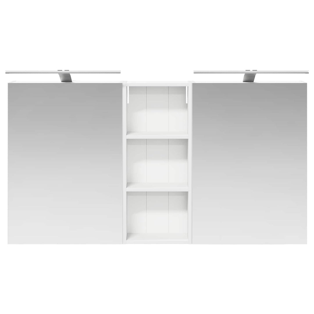 Badeværelsesskabsæt 3 pcs 130 x 14,5 x 70 cm Konstrueret træ