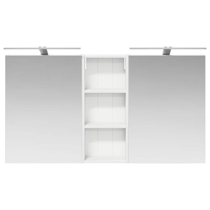 Badeværelsesskabsæt 3 pcs 130 x 14,5 x 70 cm Konstrueret træ