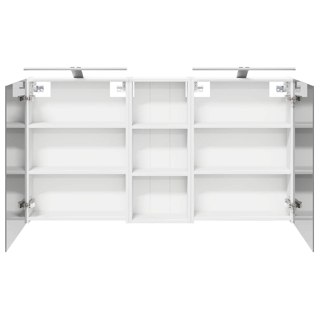 Badeværelsesskabsæt 3 pcs 130 x 14,5 x 70 cm Konstrueret træ