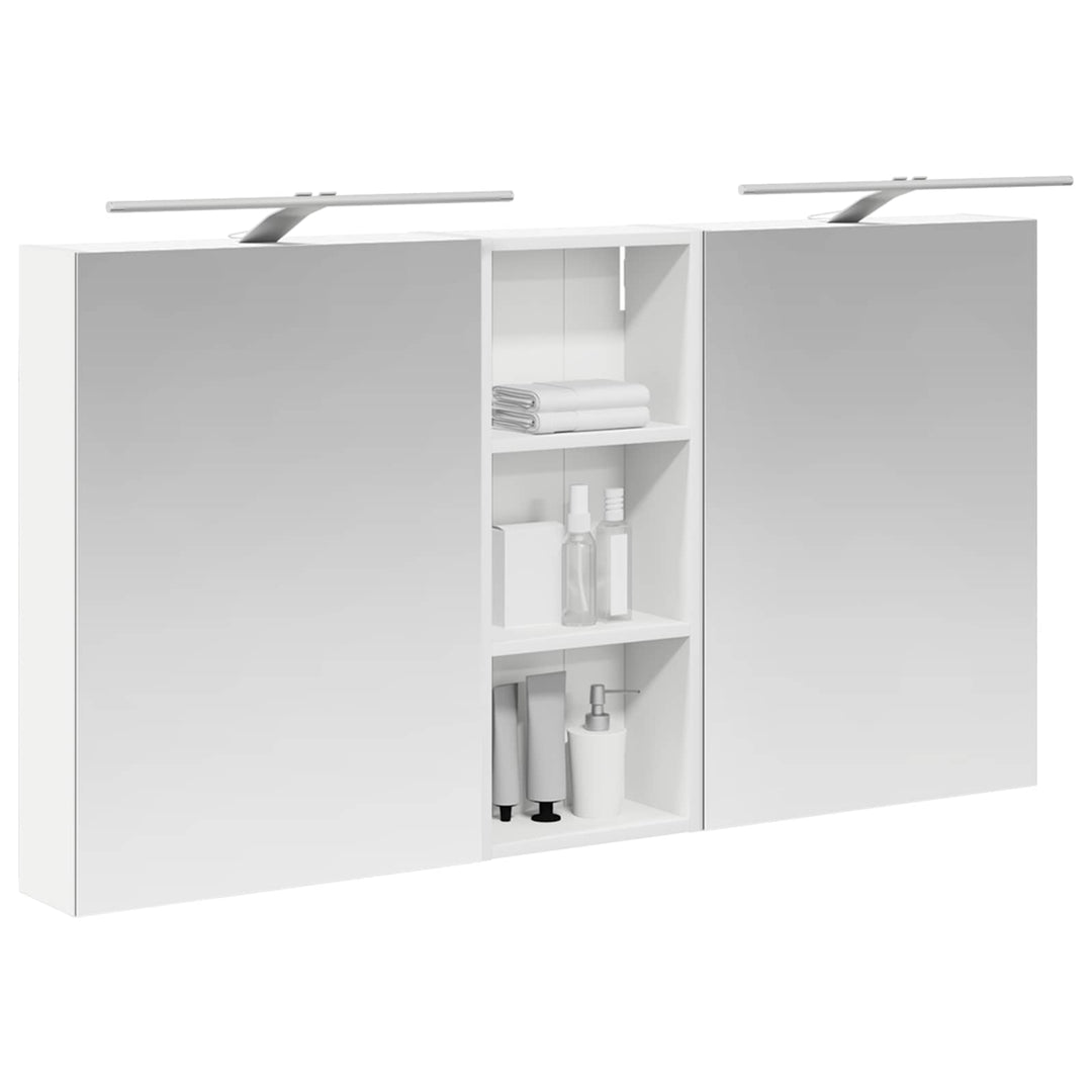 Badeværelsesskabsæt 3 pcs 130 x 14,5 x 70 cm Konstrueret træ