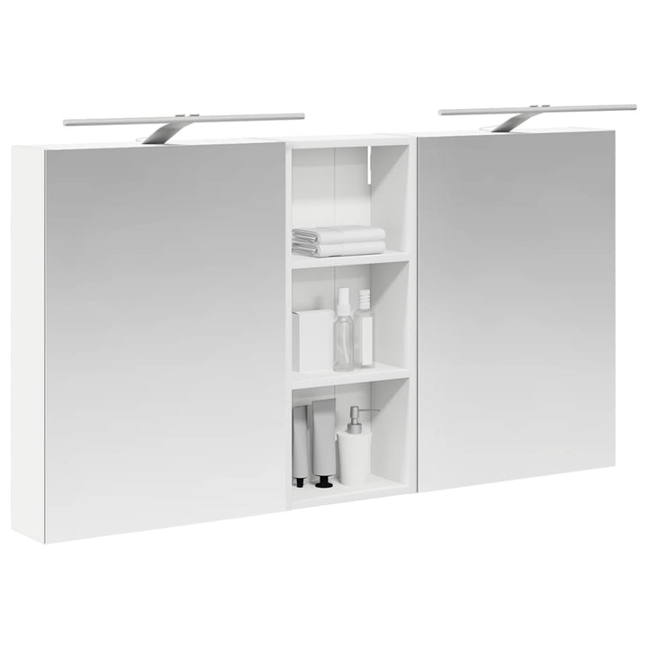 Badeværelsesskabsæt 3 pcs 130 x 14,5 x 70 cm Konstrueret træ