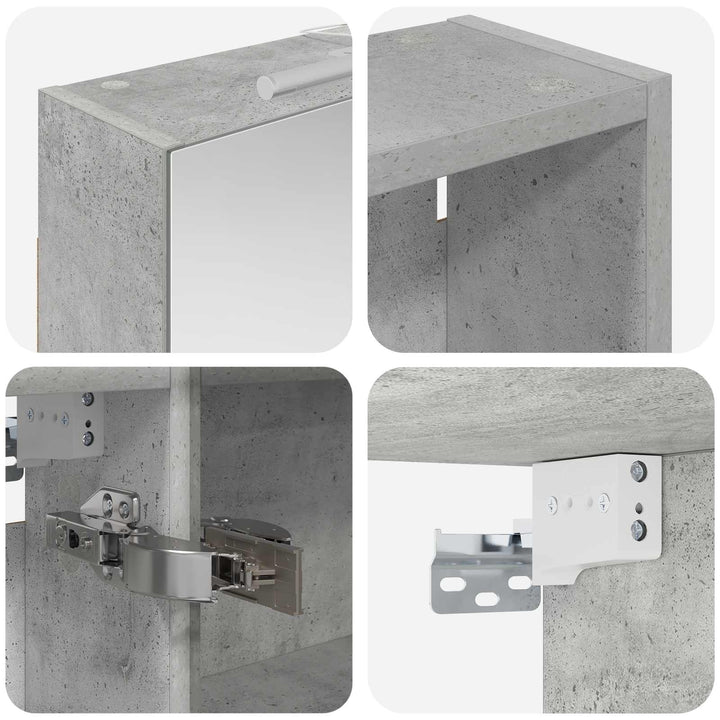 Badeværelsesskabsæt 3 pcs 130 x 14,5 x 70 cm Konstrueret træ