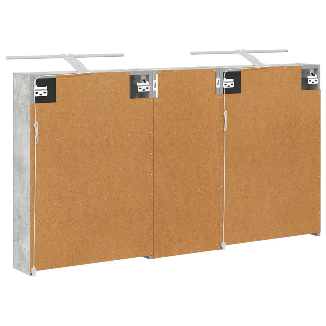 Badeværelsesskabsæt 3 pcs 130 x 14,5 x 70 cm Konstrueret træ