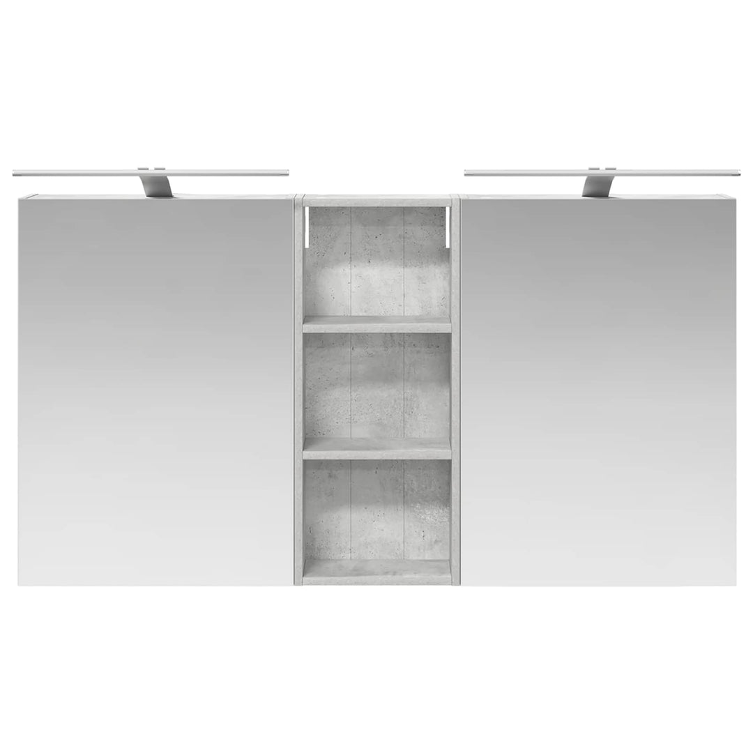 Badeværelsesskabsæt 3 pcs 130 x 14,5 x 70 cm Konstrueret træ
