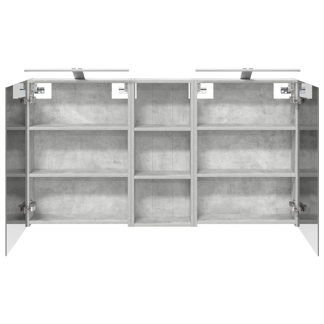 Badeværelsesskabsæt 3 pcs 130 x 14,5 x 70 cm Konstrueret træ