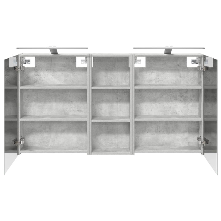 Badeværelsesskabsæt 3 pcs 130 x 14,5 x 70 cm Konstrueret træ