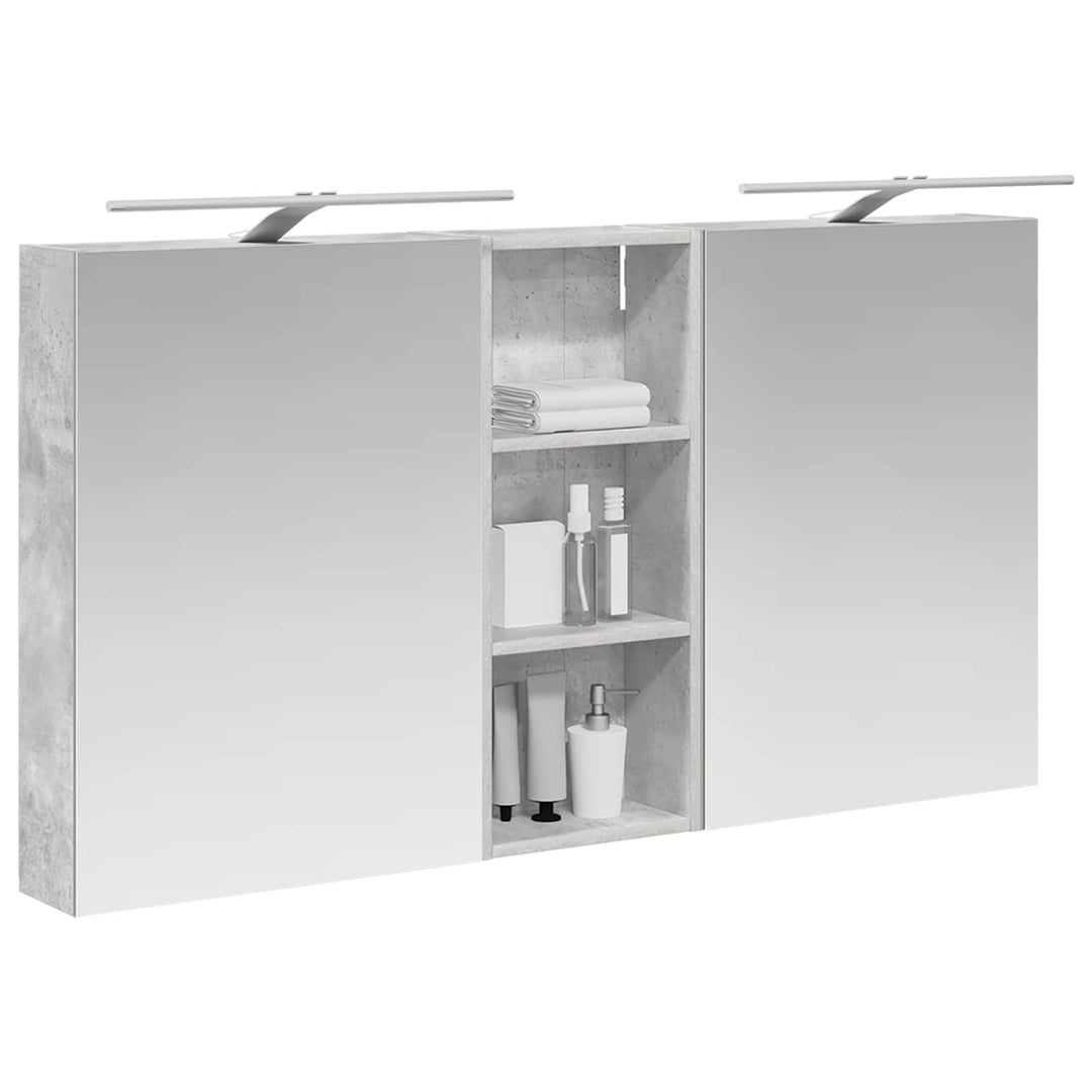 Badeværelsesskabsæt 3 pcs 130 x 14,5 x 70 cm Konstrueret træ