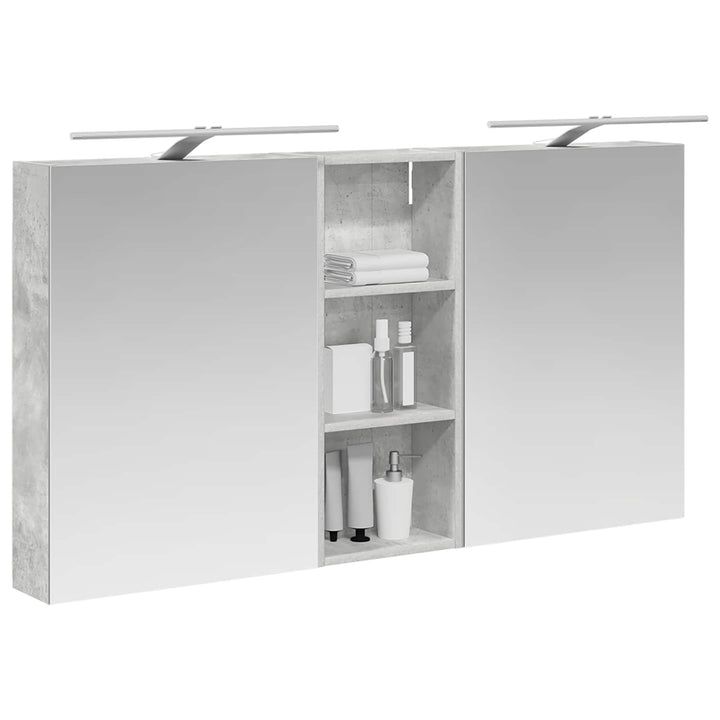 Badeværelsesskabsæt 3 pcs 130 x 14,5 x 70 cm Konstrueret træ