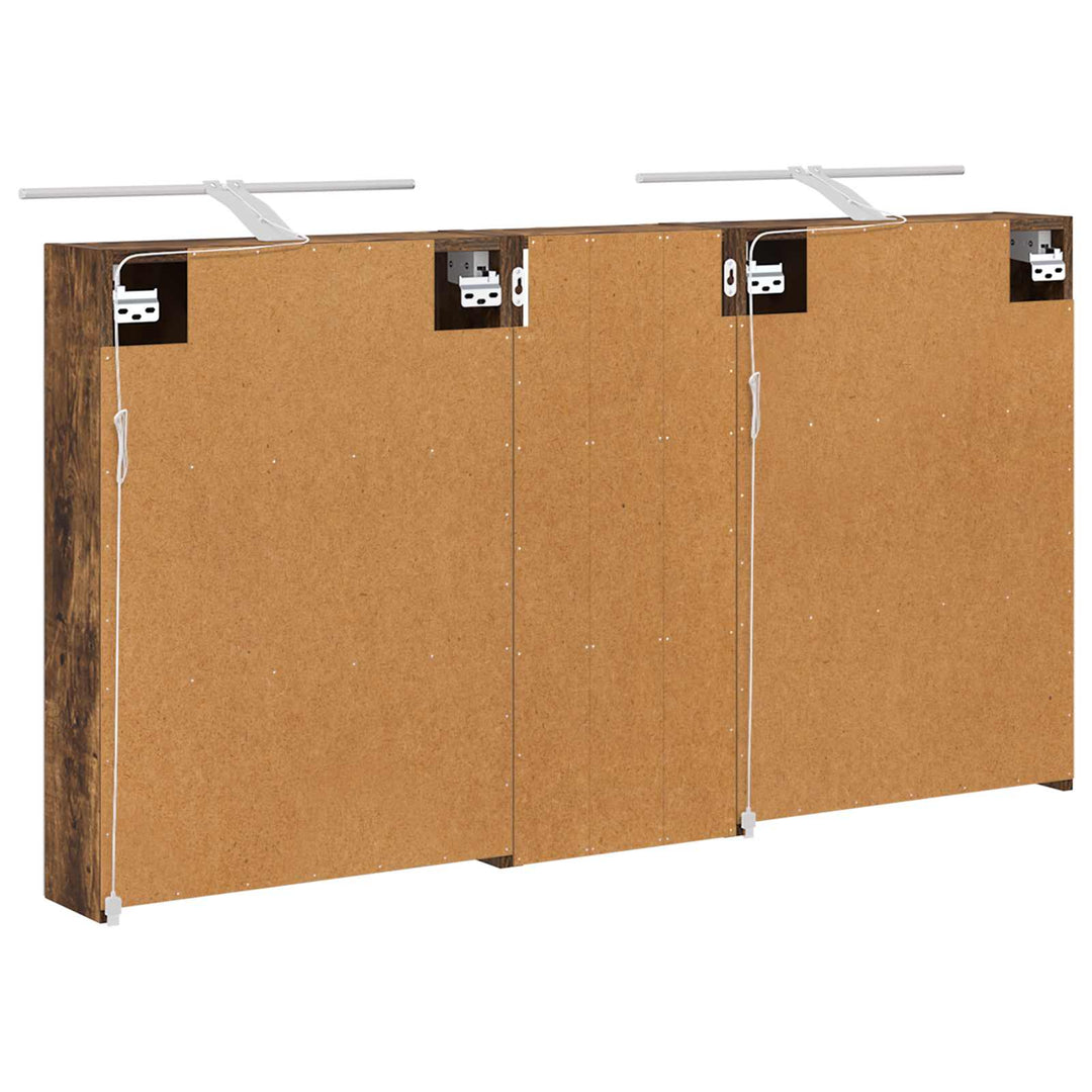 Badeværelsesskabsæt 3 pcs 130 x 14,5 x 70 cm Konstrueret træ