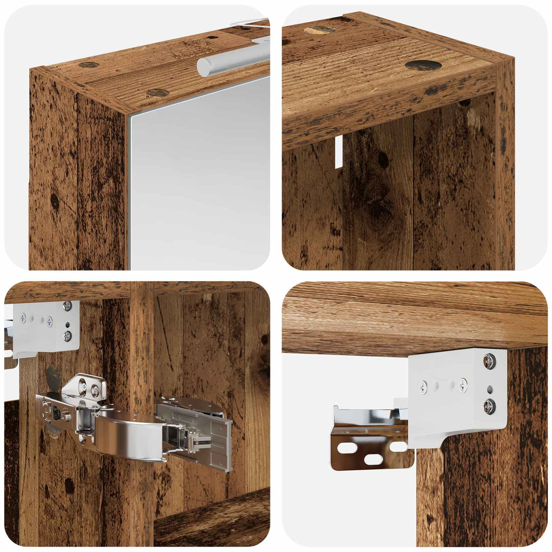 Badeværelsesskabsæt 3 pcs 130 x 14,5 x 70 cm Konstrueret træ