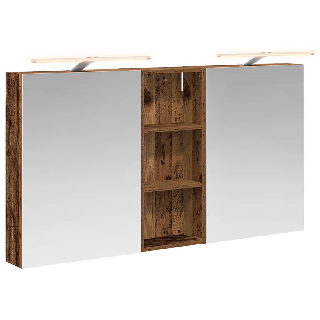 Badeværelsesskabsæt 3 pcs 130 x 14,5 x 70 cm Konstrueret træ