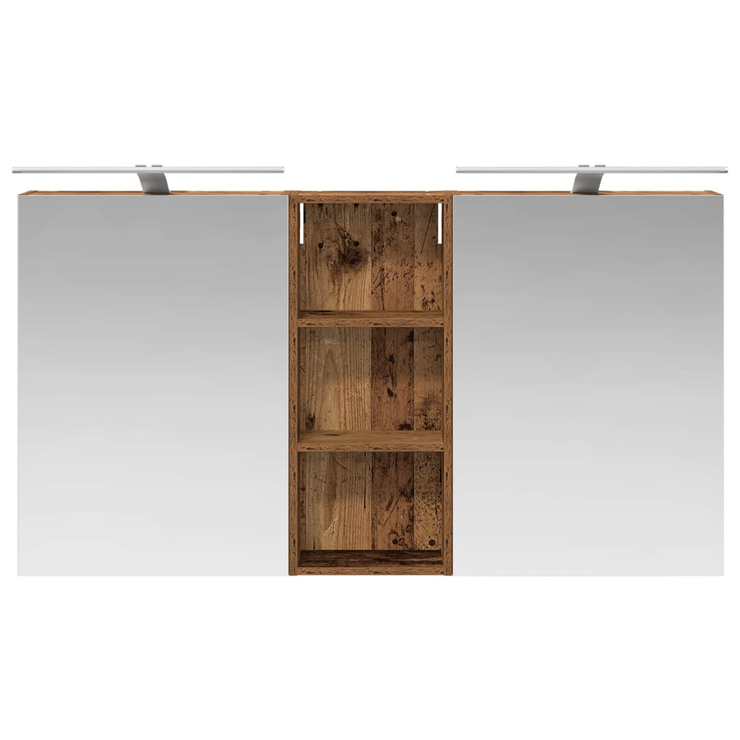 Badeværelsesskabsæt 3 pcs 130 x 14,5 x 70 cm Konstrueret træ