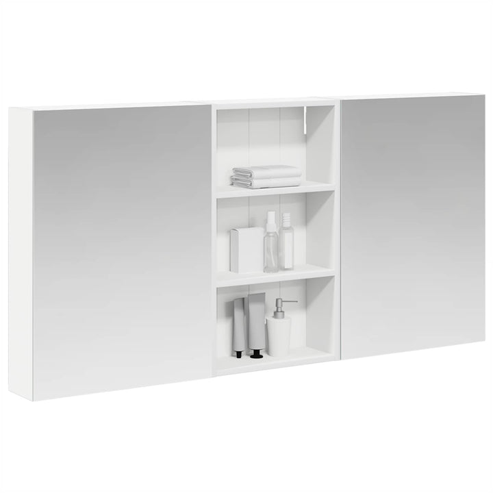 Badeværelsesskabsæt 3 pcs 140 x 14,5 x 70 cm Konstrueret træ