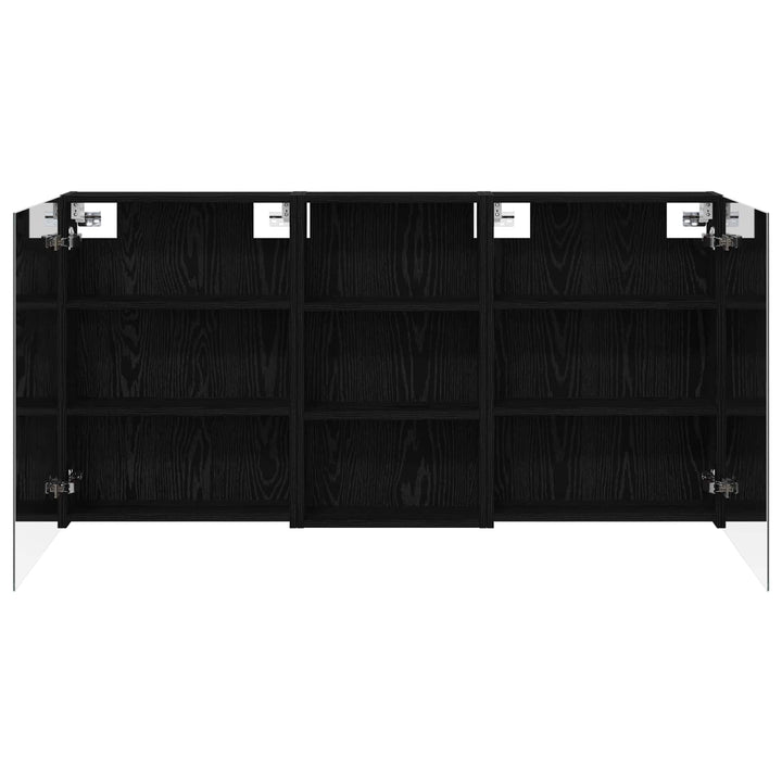 Badeværelsesskabsæt 3 pcs 140 x 14,5 x 70 cm Konstrueret træ