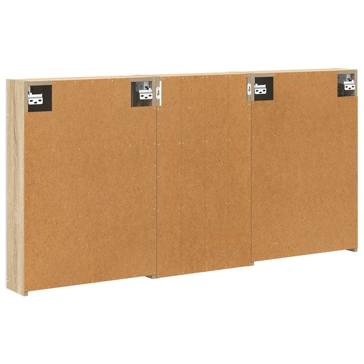 Badeværelsesskabsæt 3 pcs 140 x 14,5 x 70 cm Konstrueret træ