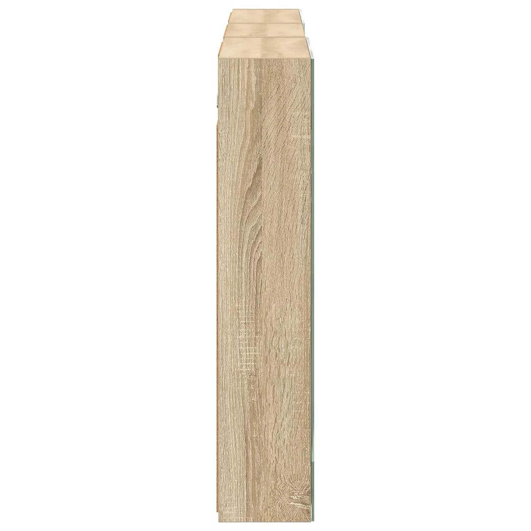 Badeværelsesskabsæt 3 pcs 140 x 14,5 x 70 cm Konstrueret træ