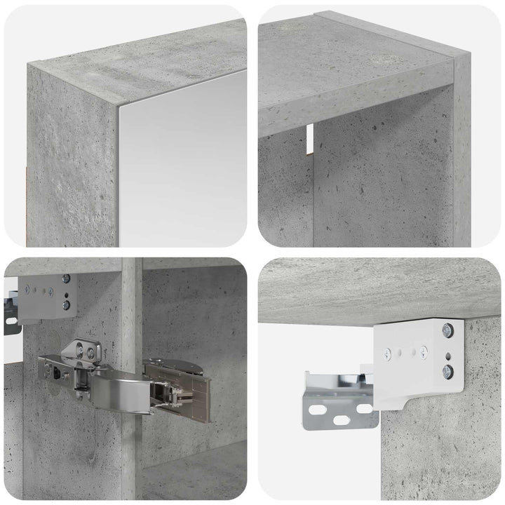 Badeværelsesskabsæt 3 pcs 140 x 14,5 x 70 cm Konstrueret træ