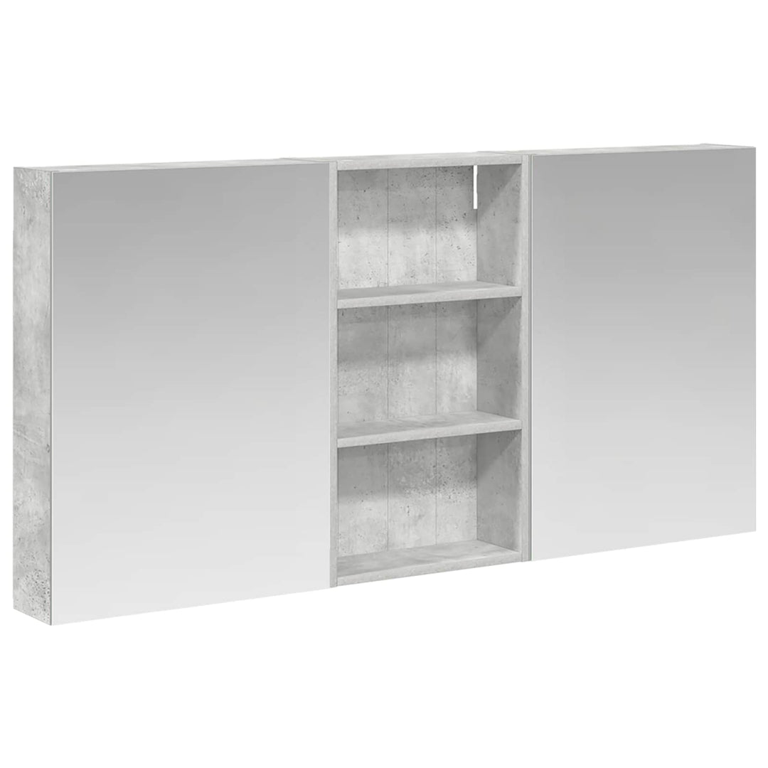 Badeværelsesskabsæt 3 pcs 140 x 14,5 x 70 cm Konstrueret træ