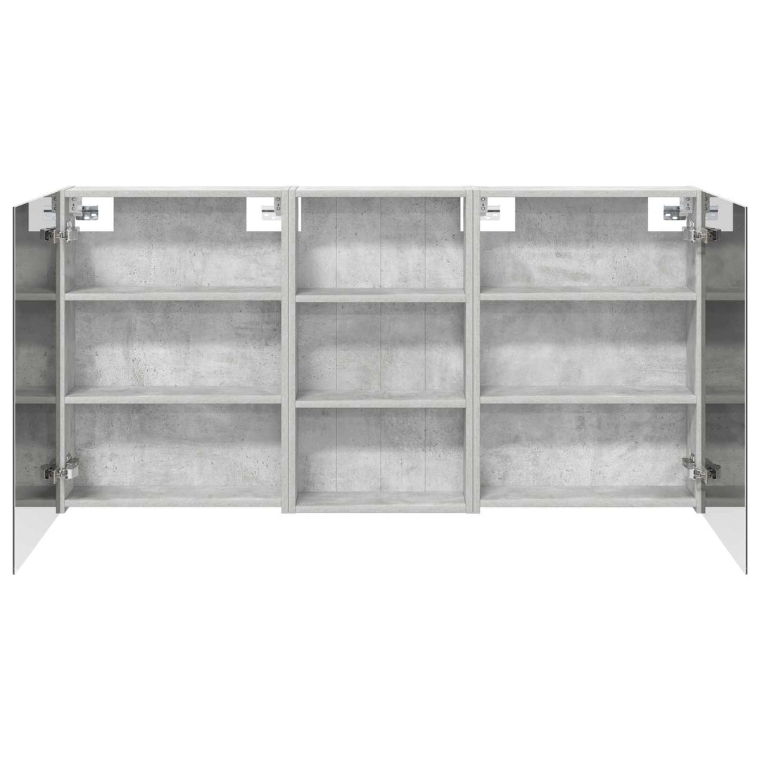 Badeværelsesskabsæt 3 pcs 140 x 14,5 x 70 cm Konstrueret træ