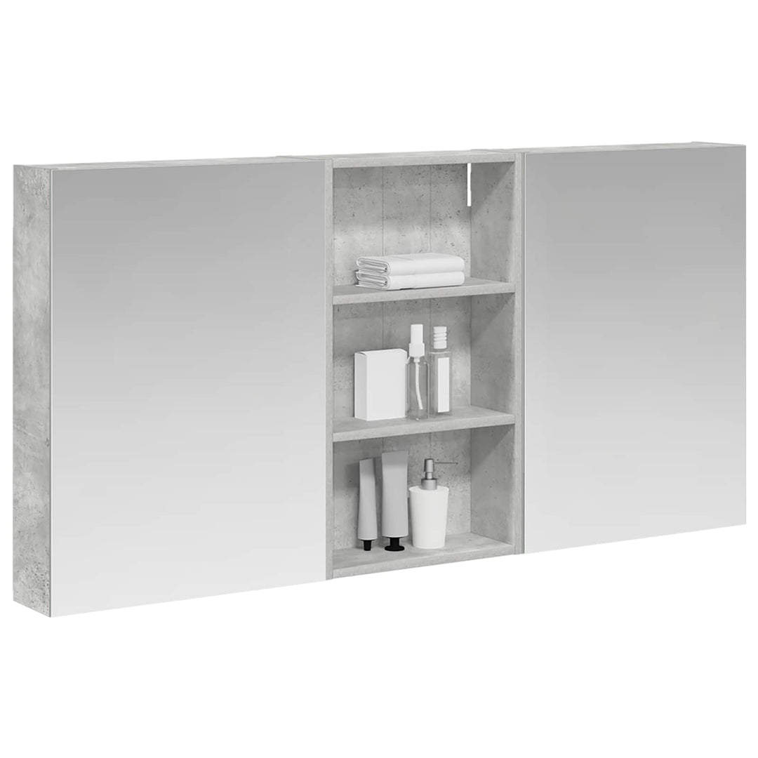 Badeværelsesskabsæt 3 pcs 140 x 14,5 x 70 cm Konstrueret træ