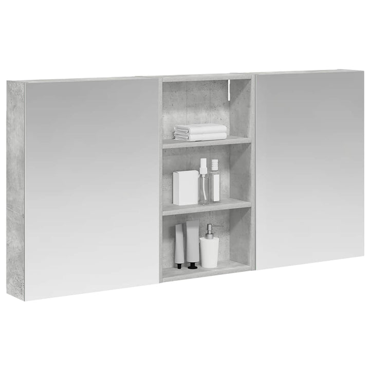 Badeværelsesskabsæt 3 pcs 140 x 14,5 x 70 cm Konstrueret træ