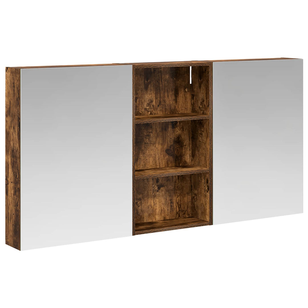 Badeværelsesskabsæt 3 pcs 140 x 14,5 x 70 cm Konstrueret træ