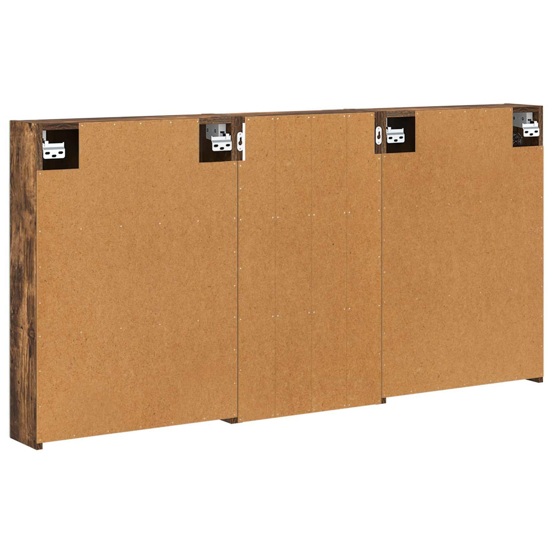 Badeværelsesskabsæt 3 pcs 140 x 14,5 x 70 cm Konstrueret træ