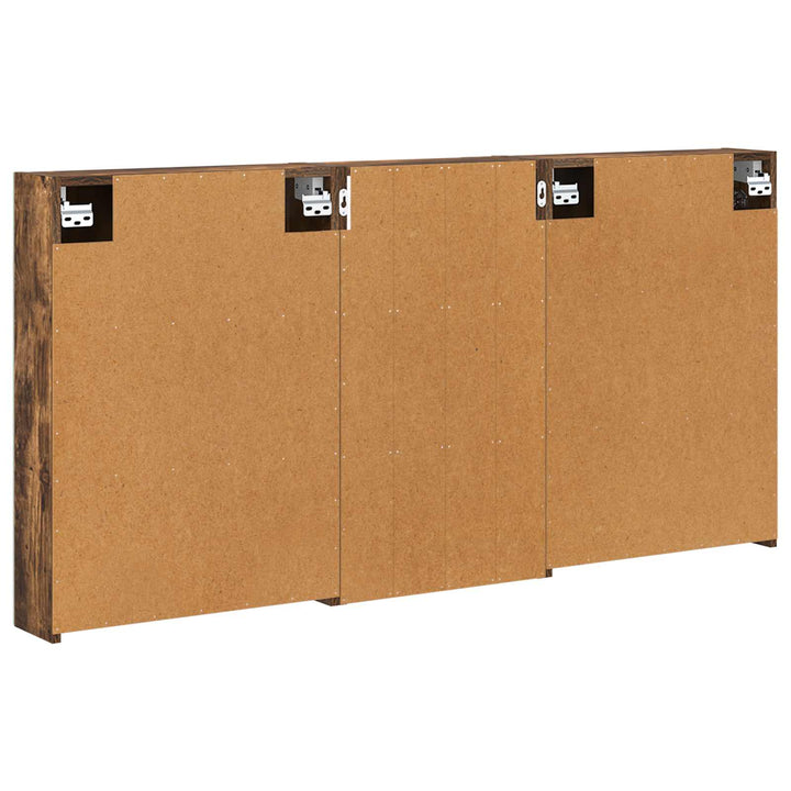 Badeværelsesskabsæt 3 pcs 140 x 14,5 x 70 cm Konstrueret træ