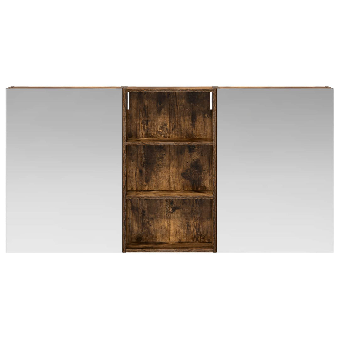 Badeværelsesskabsæt 3 pcs 140 x 14,5 x 70 cm Konstrueret træ