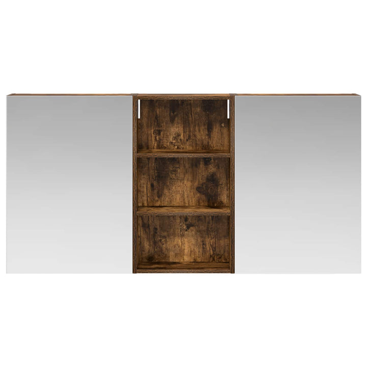 Badeværelsesskabsæt 3 pcs 140 x 14,5 x 70 cm Konstrueret træ