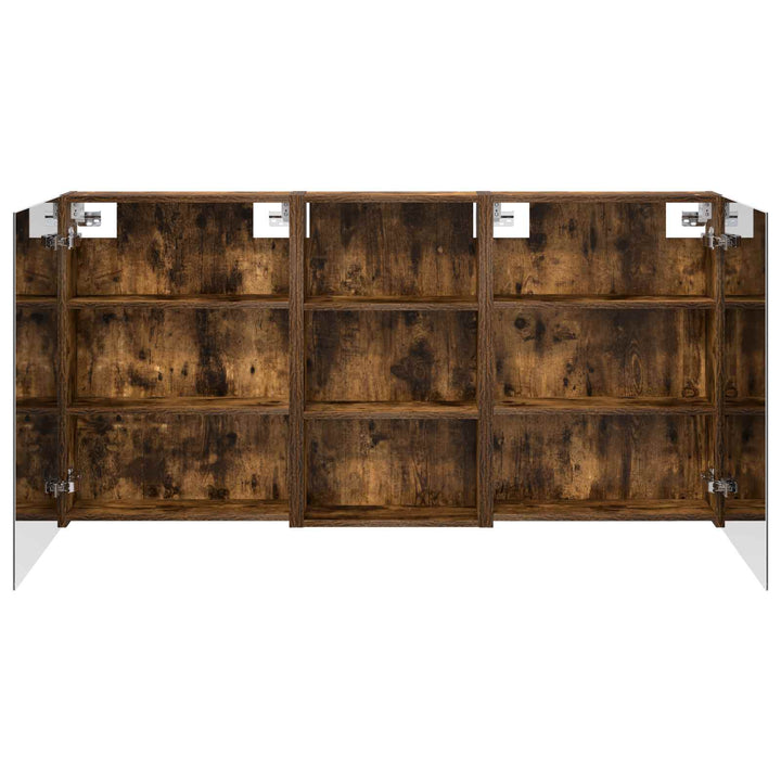 Badeværelsesskabsæt 3 pcs 140 x 14,5 x 70 cm Konstrueret træ