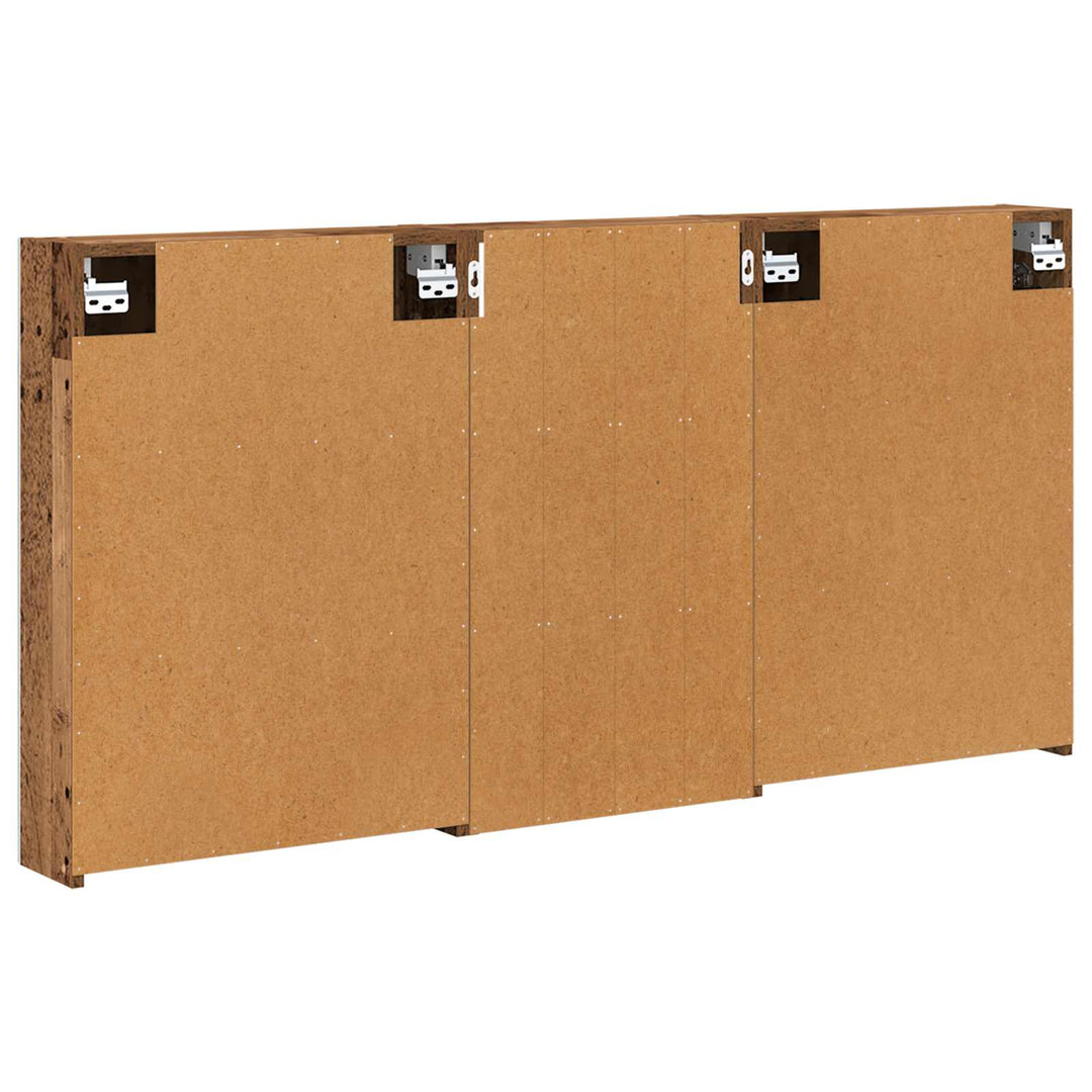 Badeværelsesskabsæt 3 pcs 140 x 14,5 x 70 cm Konstrueret træ