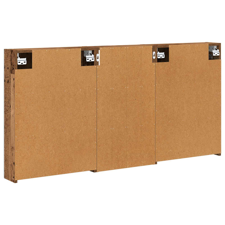 Badeværelsesskabsæt 3 pcs 140 x 14,5 x 70 cm Konstrueret træ