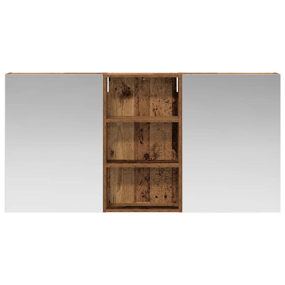 Badeværelsesskabsæt 3 pcs 140 x 14,5 x 70 cm Konstrueret træ