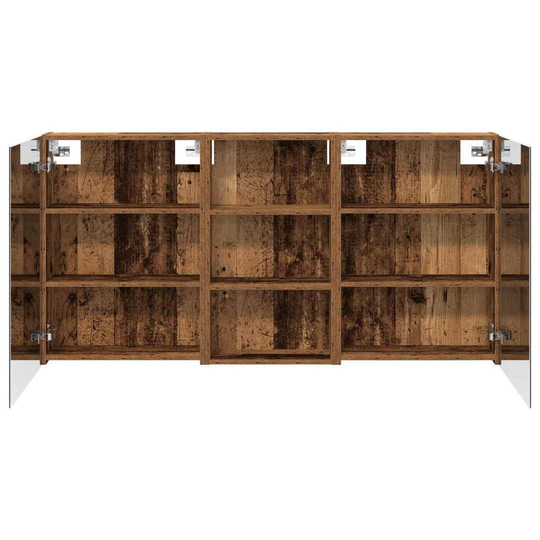 Badeværelsesskabsæt 3 pcs 140 x 14,5 x 70 cm Konstrueret træ