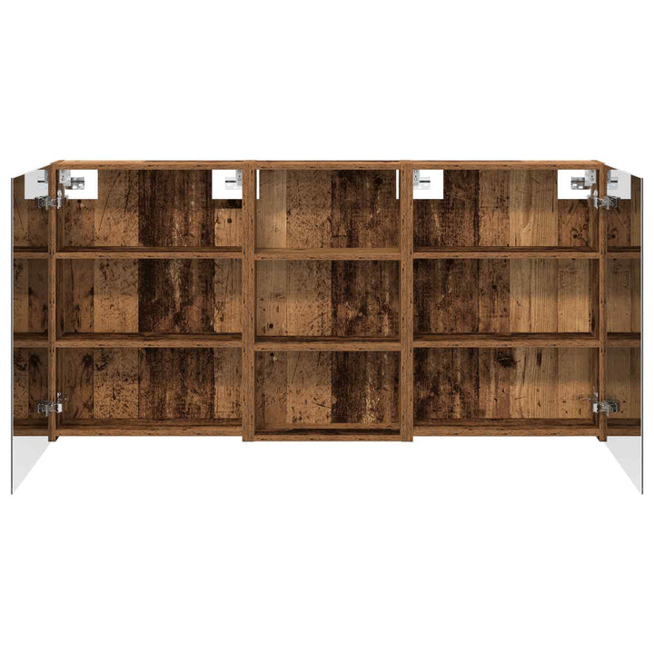 Badeværelsesskabsæt 3 pcs 140 x 14,5 x 70 cm Konstrueret træ