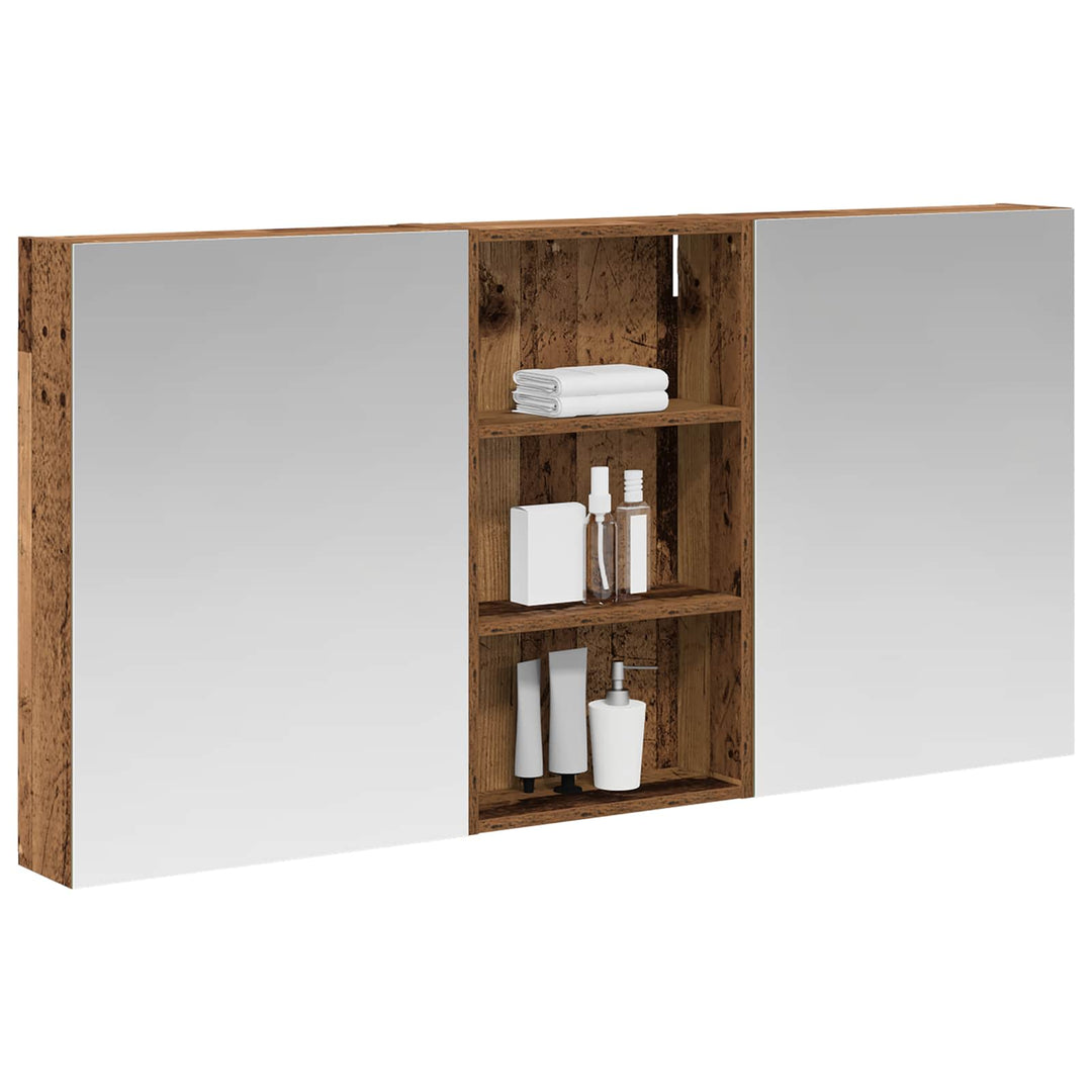 Badeværelsesskabsæt 3 pcs 140 x 14,5 x 70 cm Konstrueret træ