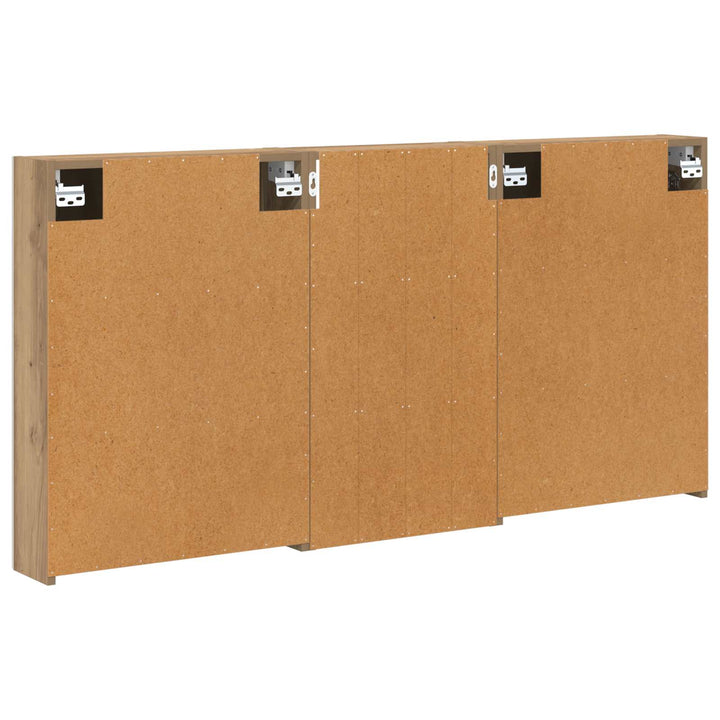 Badeværelsesskabsæt 3 pcs 140 x 14,5 x 70 cm Konstrueret træ