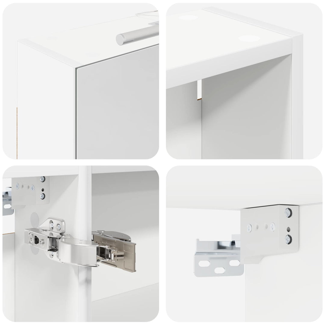 Badeværelsesskabsæt 3 pcs 140 x 14,5 x 70 cm Konstrueret træ