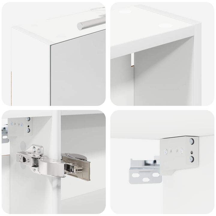Badeværelsesskabsæt 3 pcs 140 x 14,5 x 70 cm Konstrueret træ