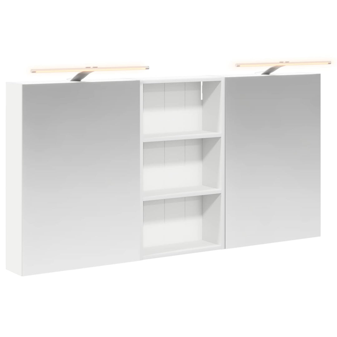 Badeværelsesskabsæt 3 pcs 140 x 14,5 x 70 cm Konstrueret træ