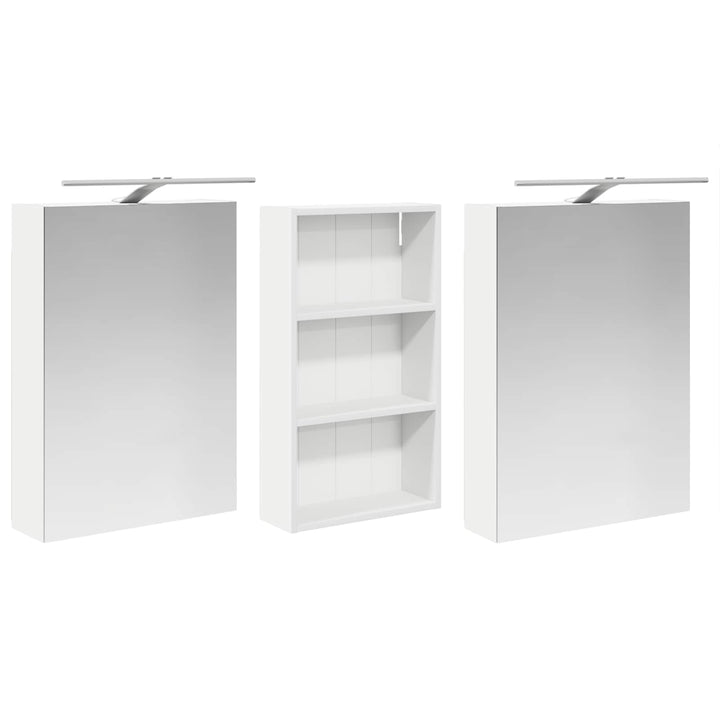 Badeværelsesskabsæt 3 pcs 140 x 14,5 x 70 cm Konstrueret træ
