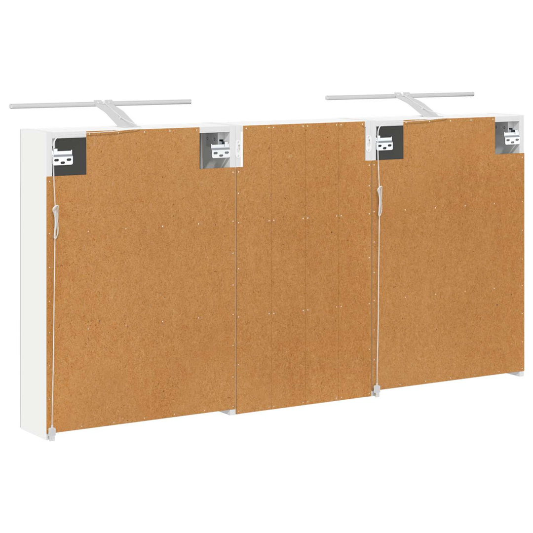Badeværelsesskabsæt 3 pcs 140 x 14,5 x 70 cm Konstrueret træ