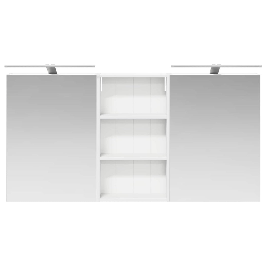 Badeværelsesskabsæt 3 pcs 140 x 14,5 x 70 cm Konstrueret træ