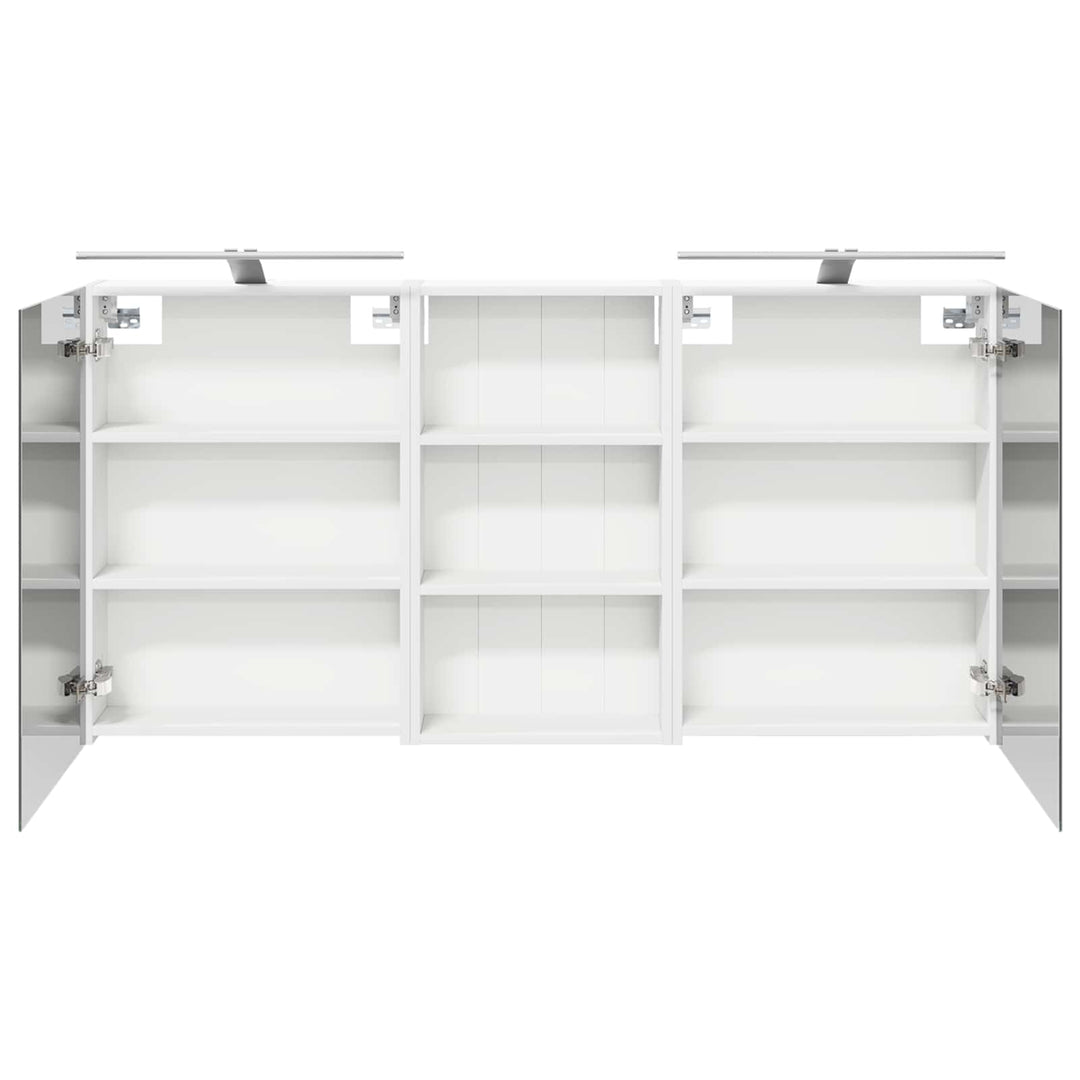Badeværelsesskabsæt 3 pcs 140 x 14,5 x 70 cm Konstrueret træ