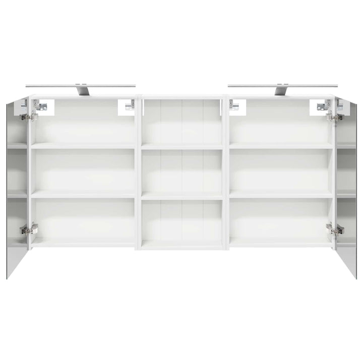 Badeværelsesskabsæt 3 pcs 140 x 14,5 x 70 cm Konstrueret træ