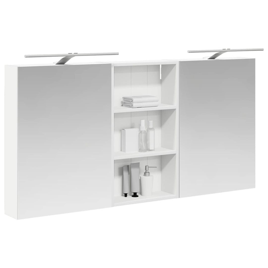 Badeværelsesskabsæt 3 pcs 140 x 14,5 x 70 cm Konstrueret træ